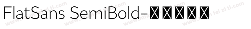 FlatSans SemiBold字体转换
